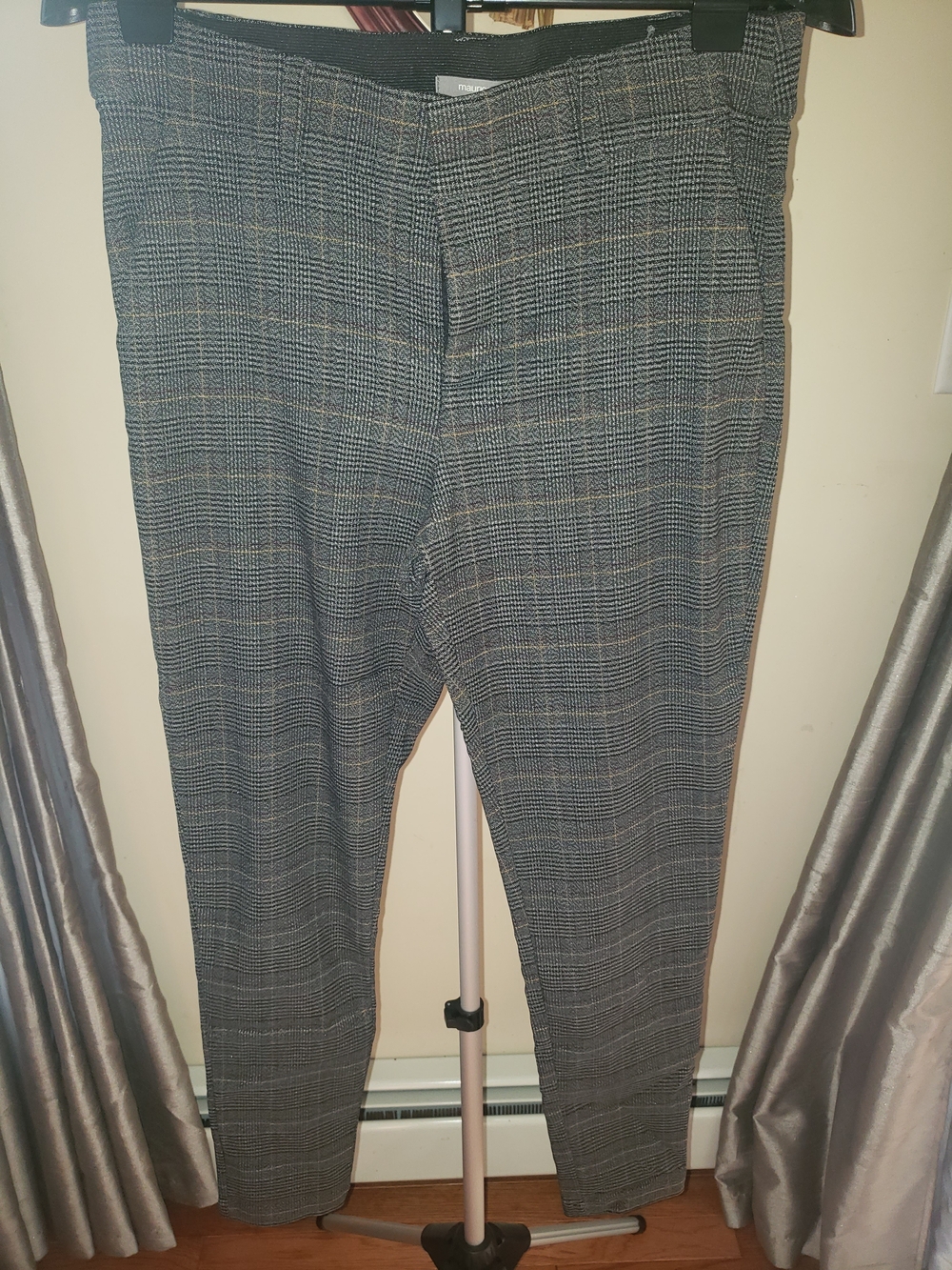 Maurices Grey Glen Plaid Dress Pants